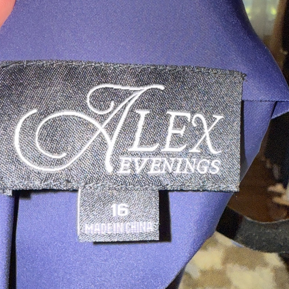 Alex Evenings NWT Navy Blue Wrap Dress - Picture 4 of 6